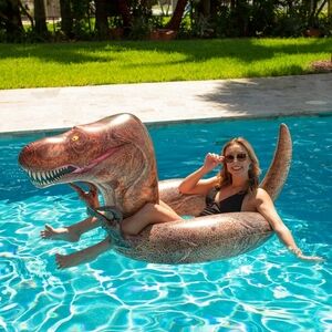 PoolCandy Inflatable T-Rex Dinosaur 48" Swim Ring. Perfect‎ for Adults TerexNWT